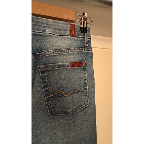 7 For All Mankind The‎ High Waist Skinny Light Wash Size 28 - Picture 8 of 8